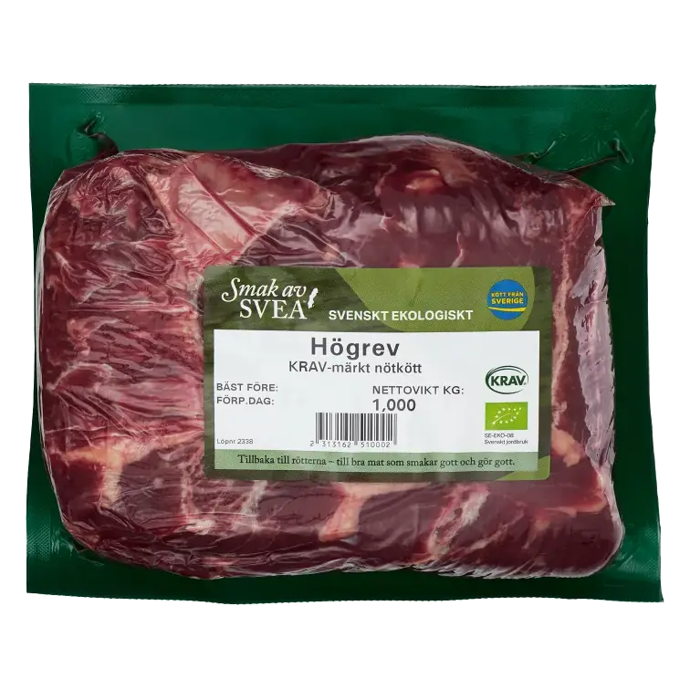 Högrev Färsk ca 1kg KRAV
