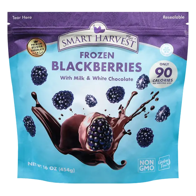 Milk & White Chocolate Covered Blackberries Frozen