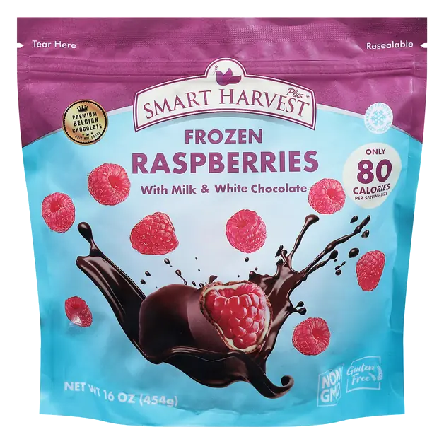 Milk & White Chocolate Covered Raspberries Frozen