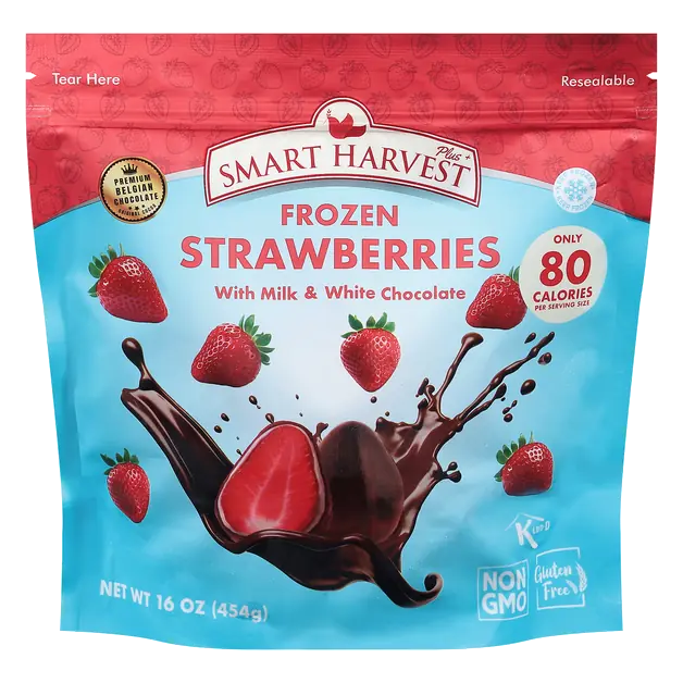 Milk & White Chocolate Covered Strawberries Frozen