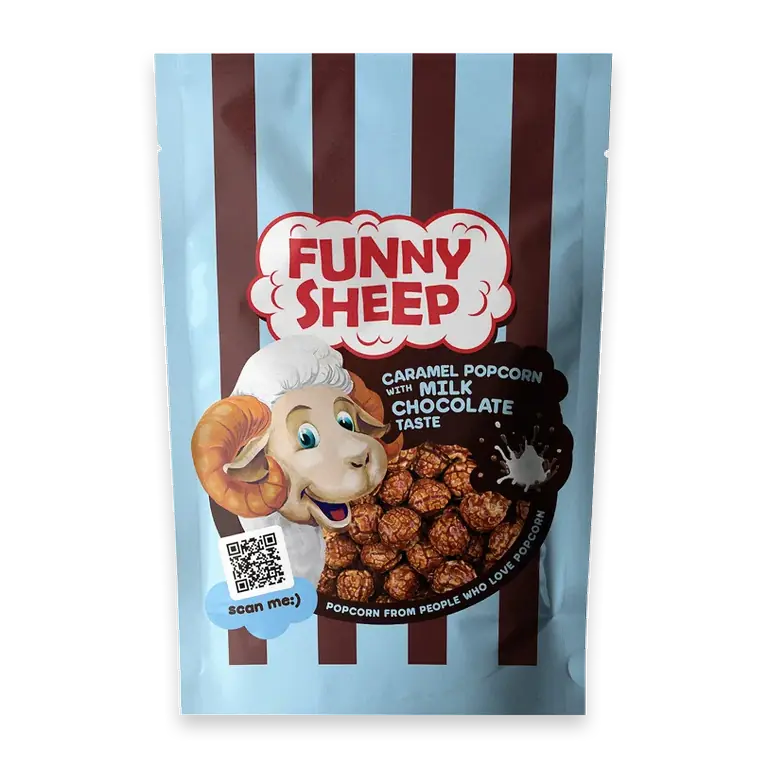 Funny Sheep Caramel Milk Chocolate Popcorn 90g