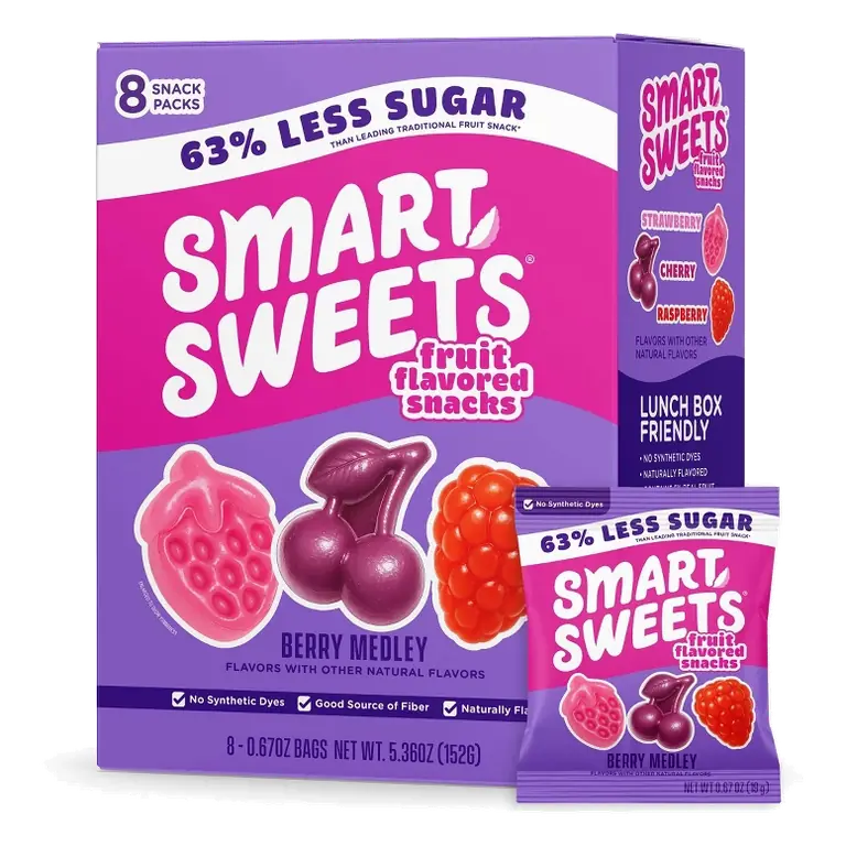 SmartSweets Berry Medley Snack Mix, 5.36oz/8pk