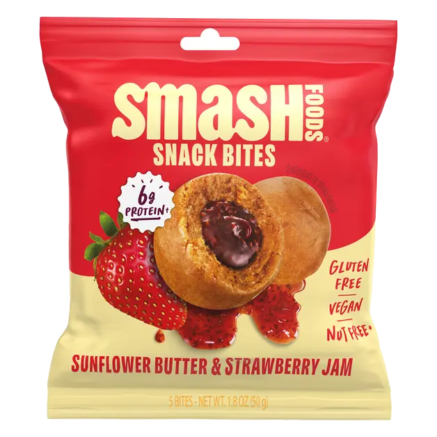 Sunflower Butter & Strawberry Jam Superfood Snack Bites - 5 ct