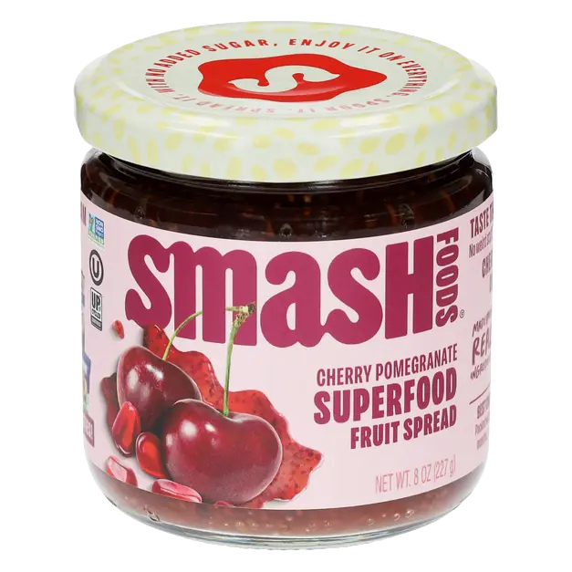 No Sugar Added Cherry Pomegranate Superfood Fruit Spread