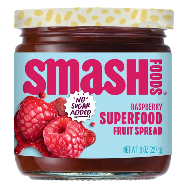 No Sugar Added Raspberry Superfood Fruit Spread w/Chia Seeds