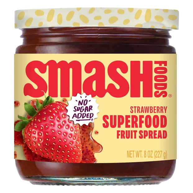No Sugar Added Strawberry Superfood Fruit Spread w/Chia Seeds