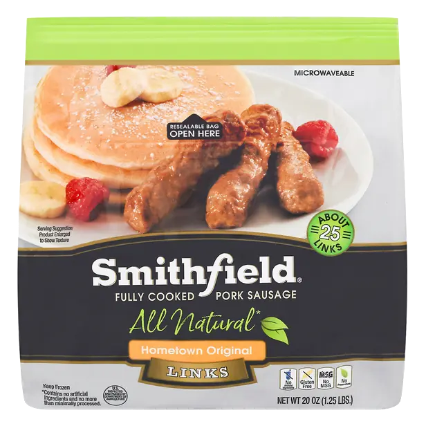 Natural Hometown Original Pork Breakfast Sausage Links - 25 ct