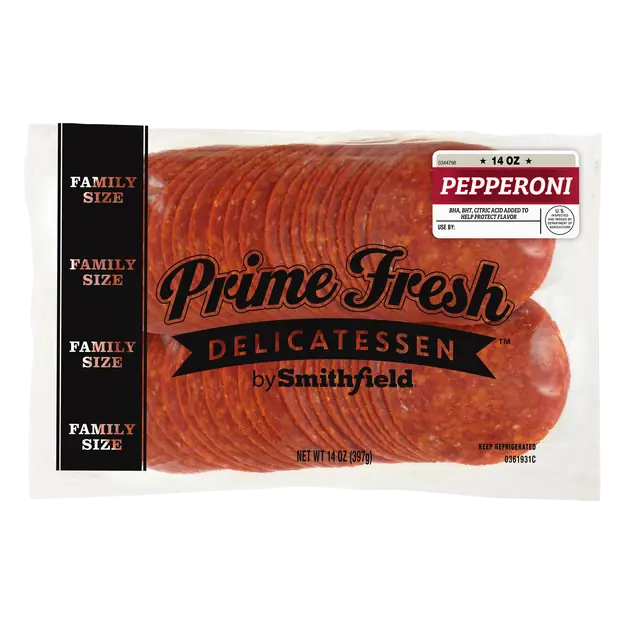 Prime Fresh Delicatessen Sliced Pepperoni Family Size