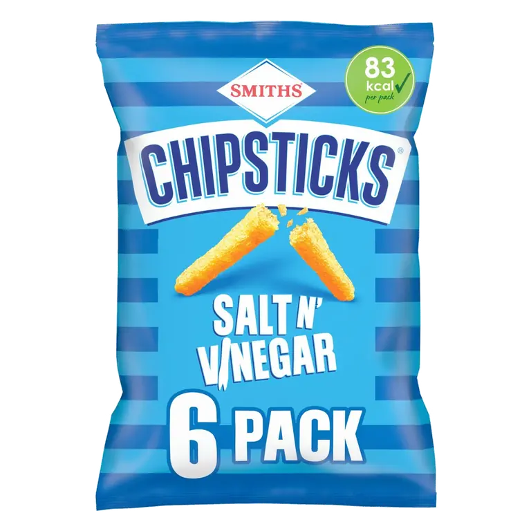 Chipsticks Salt & Vinegar Multipack Crisps 6x17g