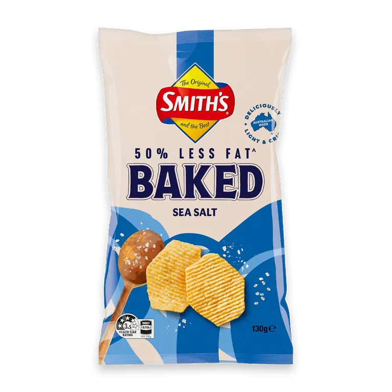 Crinkle Cut Baked Potato Chips Sea Salt