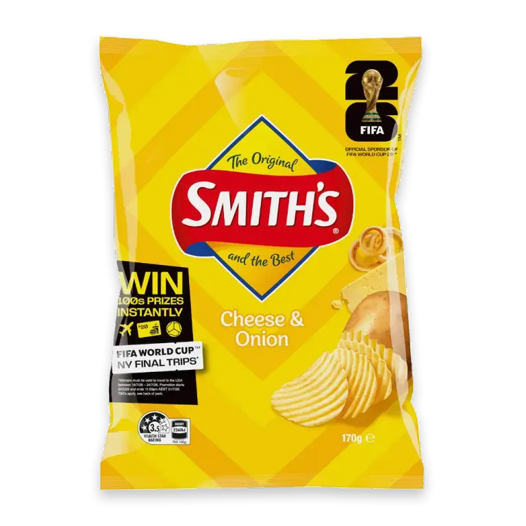 Crinkle Cut Potato Chips Cheese & Onion
