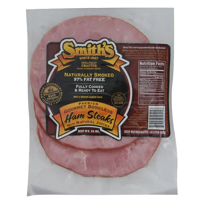 Ham Steaks, Naturally Smoked, Premium, Gourmet Boneless