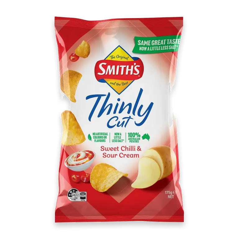 Thinly Cut Potato Chips Share Pack Sweet Chilli & Sour Cream