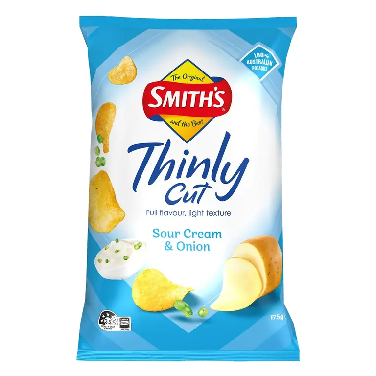 Thinly Cut Potato Chips Sour Cream & Onion