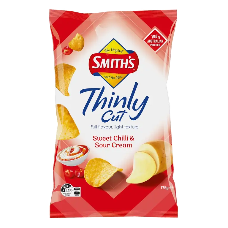 Thinly Cut Potato Chips Sweet Chilli & Sour Cream