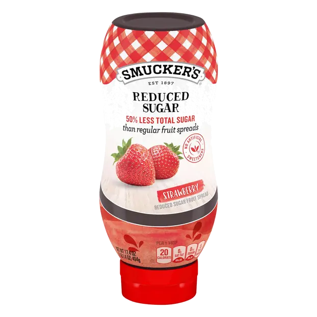 Reduced Sugar Strawberry Fruit Spread Squeeze