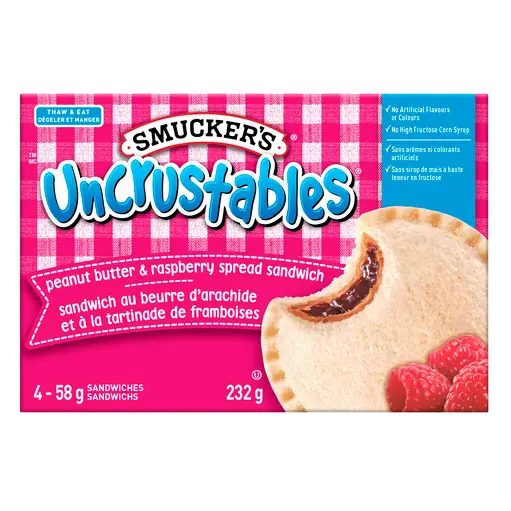 Uncrustables Peanut Butter & Raspberry Spread Sandwich 4 x 58 g (232 g)