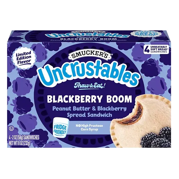 Uncrustables Blackberry Boom Sandwiches