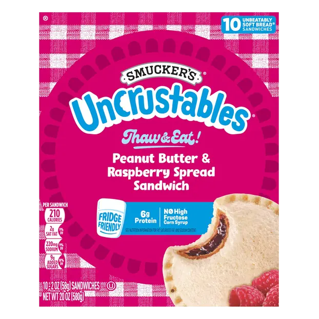 Peanut Butter & Raspberry Spread Sandwich - 10 ct