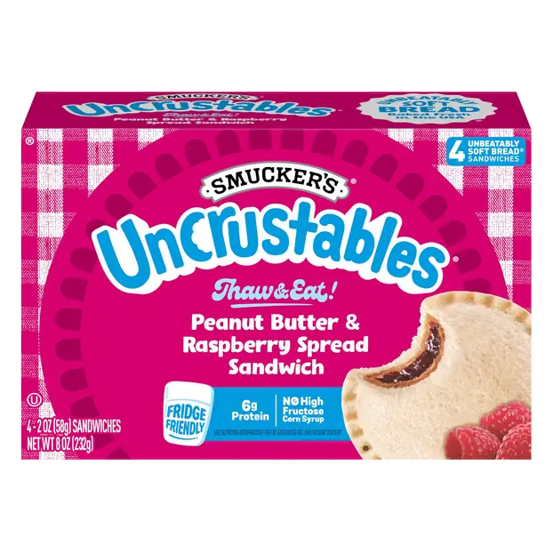 Peanut Butter & Raspberry Spread Sandwiches - 4 ct