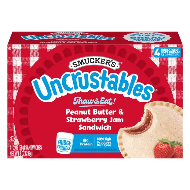 Peanut Butter & Strawberry Jam Sandwich - 4 ct