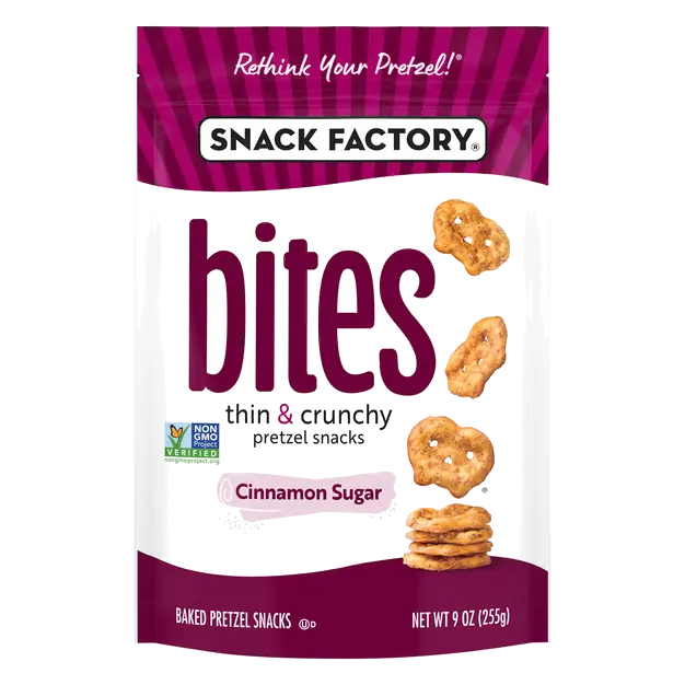 Cinnamon Sugar Baked Pretzel Snack Bites