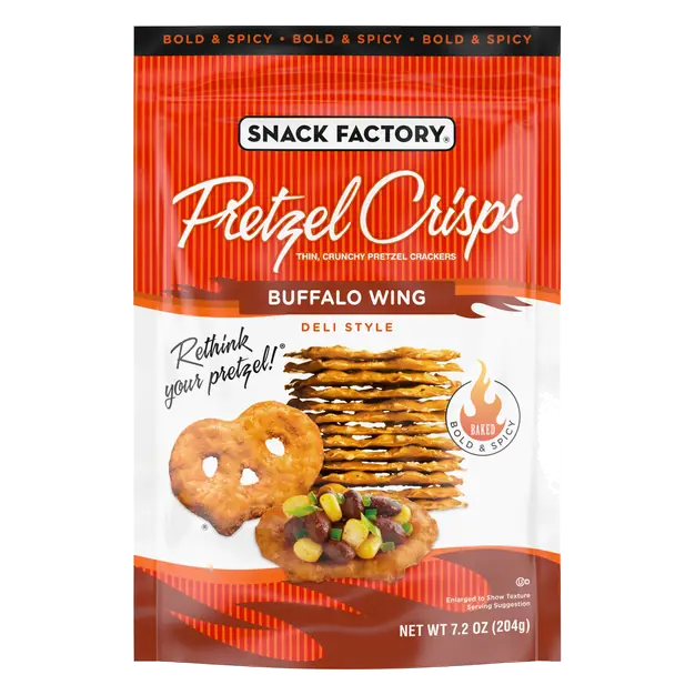 Deli Style Buffalo Wing Flavored Pretzel Crisps