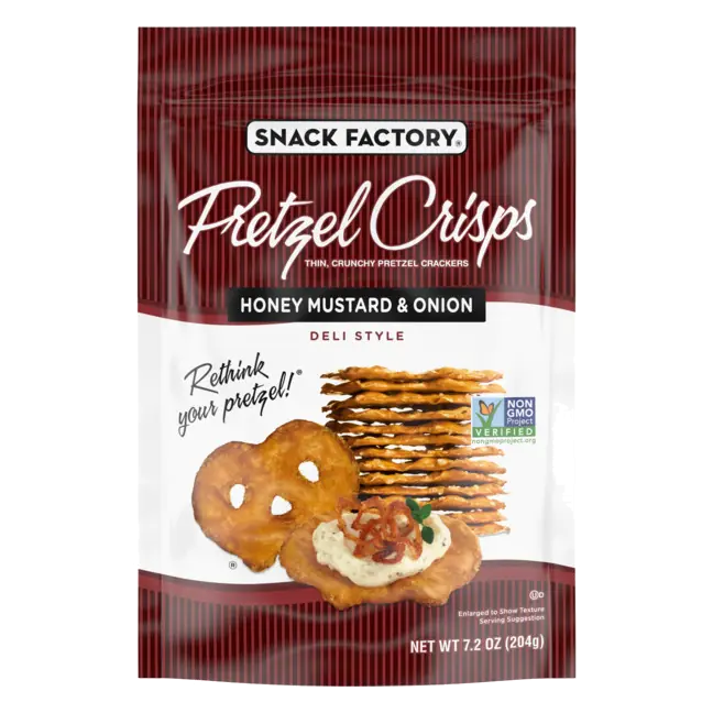 Deli Style Honey Mustard & Onion Flavored Pretzel Crisps