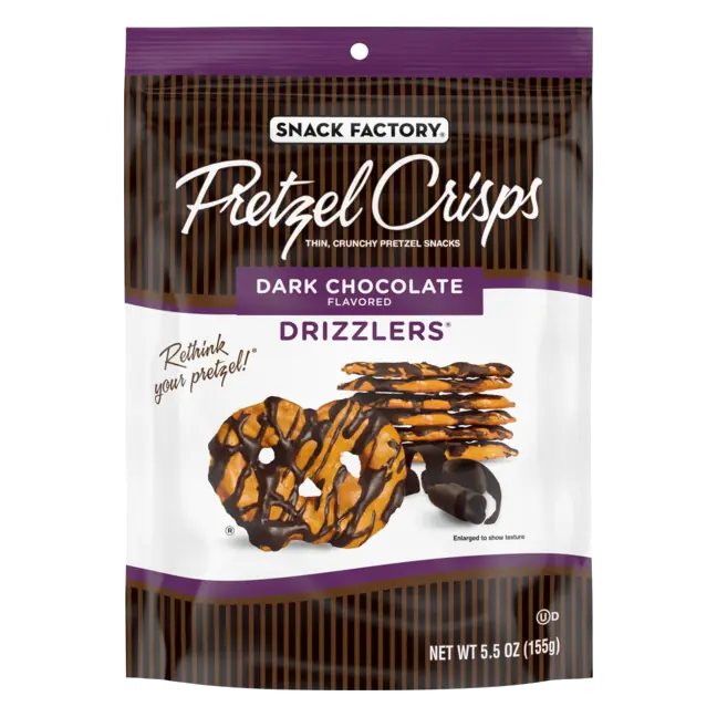 Drizzlers Dark Chocolate Flavored Pretzel Crisps