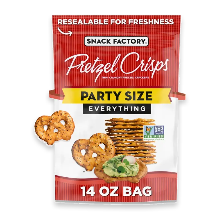 Everything Pretzel Crisps 14 OZ Party Size Bag
