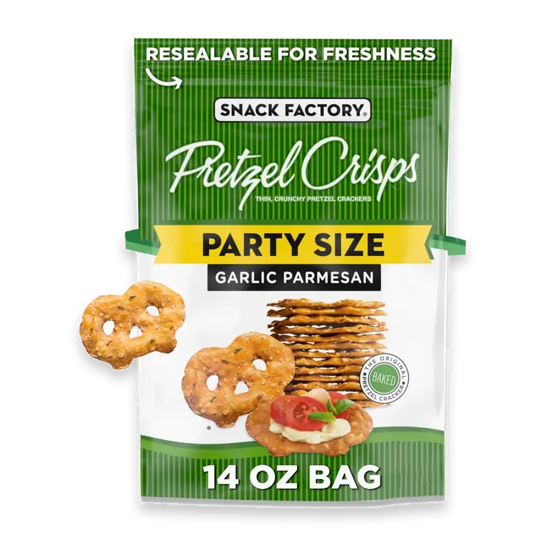 Garlic Parmesan Pretzel Crisps 14 OZ Party Size Bag