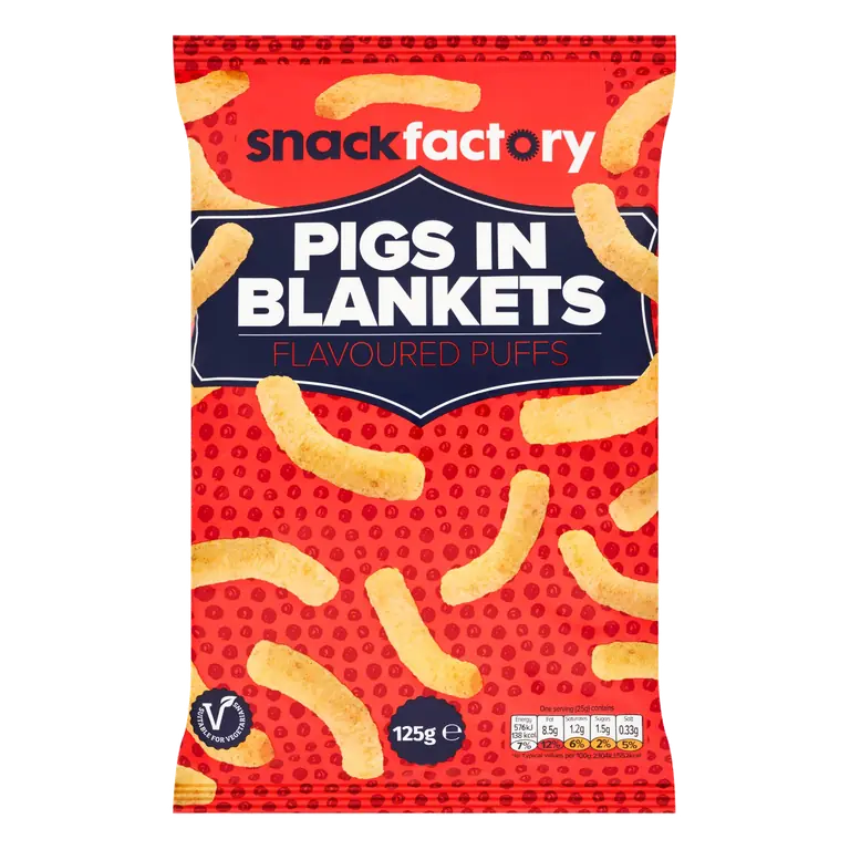 Snack Factory Pigs in Blanket Flavoured Puffs 125g