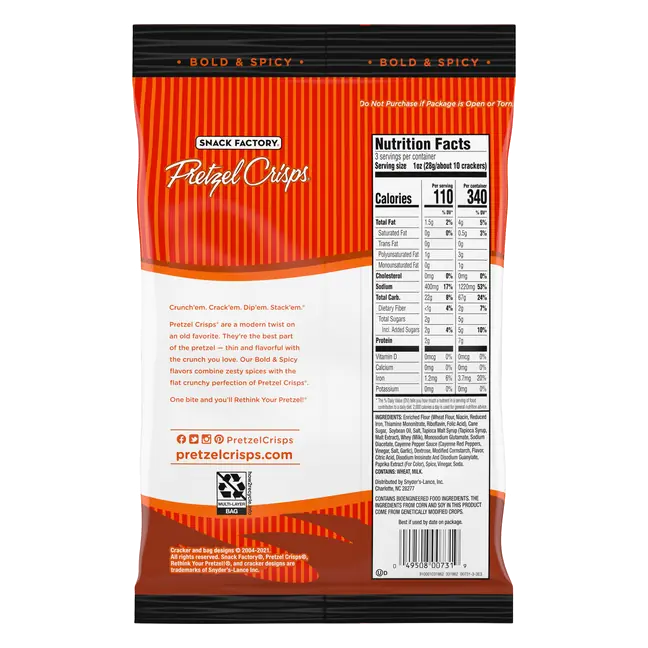 Pretzel Crisps, Buffalo Wing, On-the-Go Bag