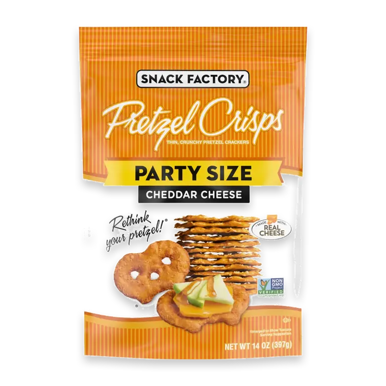 Pretzel Crisps Cheddar Cheese Party Size