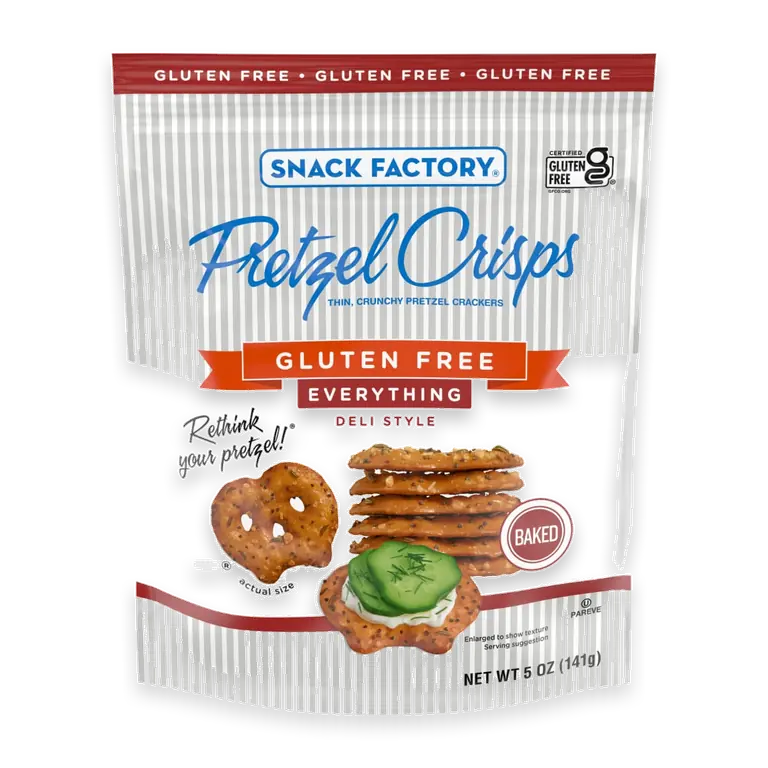 Pretzel Crisps Gluten Free Everything Flavor