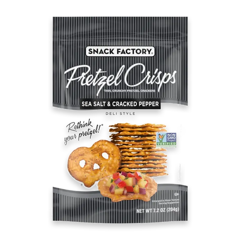 Pretzel Crisps Sea Salt & Cracked Pepper