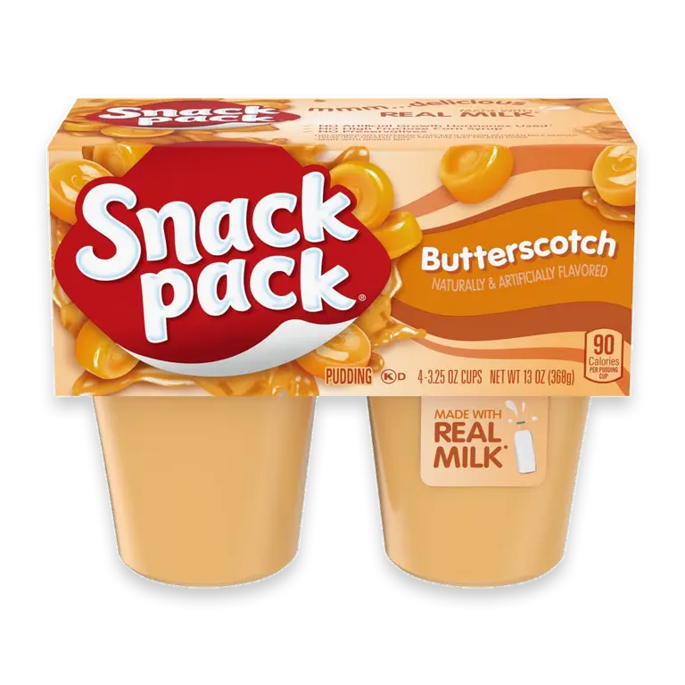 Butterscotch Flavored Pudding Cups