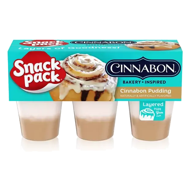 Cinnabon Bakery Inspired Flavored Pudding Cups