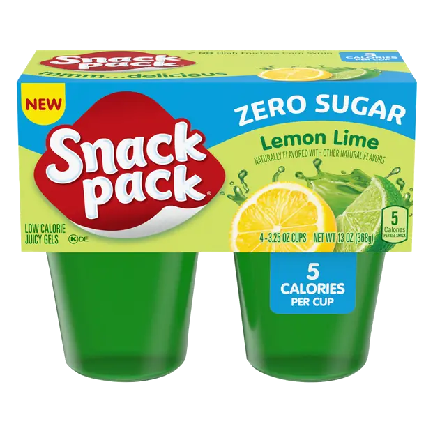 Zero Sugar Lemon Lime Juicy Gels Cups - 4 ct