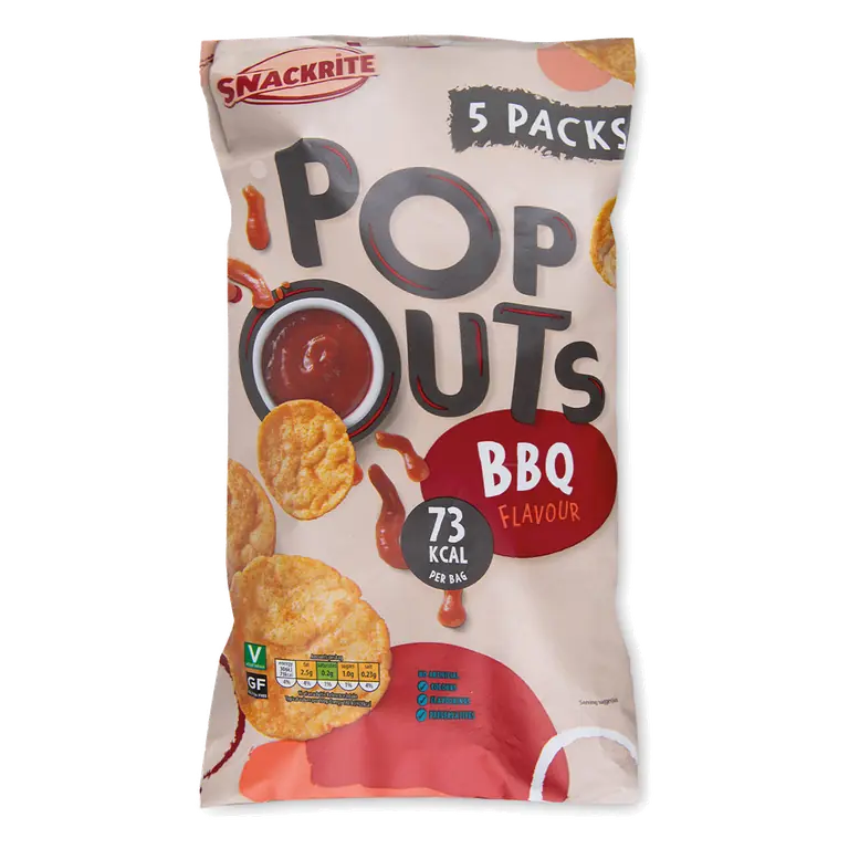 BBQ Flavour Popouts Crisps 5 Pack