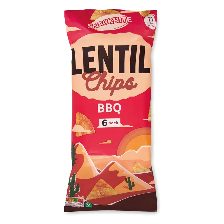 BBQ Lentil Chips 6 Pack