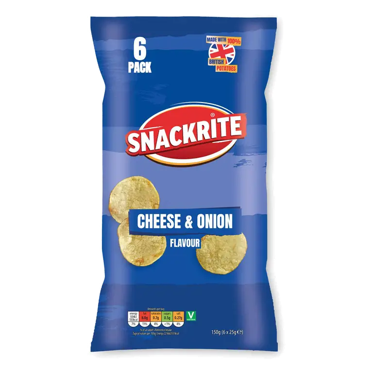 Cheese & Onion Crisps 6 Pack