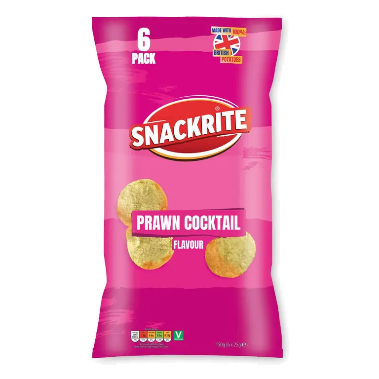 Prawn Cocktail Flavour Crisps 6 Pack
