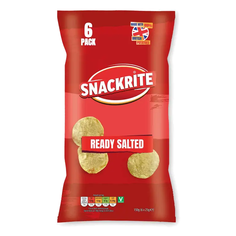 Ready Salted Crisps 6 Pack
