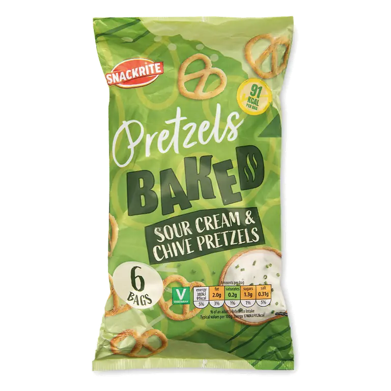 Sour Cream & Chive Baked Pretzels 6 Pack