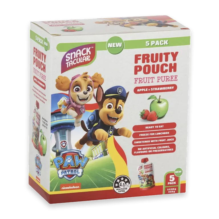 Fruity Pouch Fruit Puree Apple & Strawberry Paw Patrol