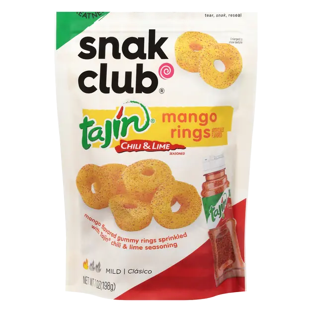 Mild Tajin Chili & Lime Seasoned Mango Gummy Rings