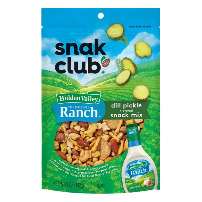 Snak Club Hidden Valley Ranch Dill Pickle Snack Mix, 5oz