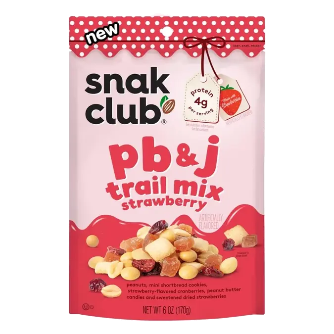Snak Club Peanut Butter & Strawberry Jelly Snack Mix, 6oz