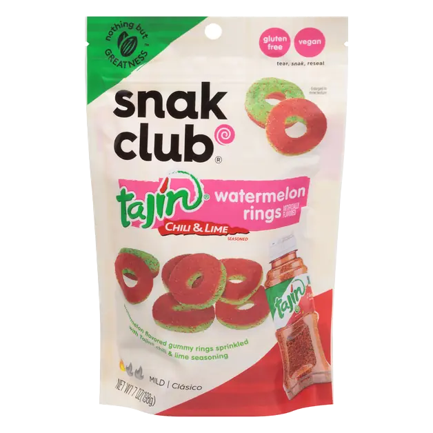 Tajin Chili & Lime Seasoned Mild Watermelon Mild Gummy Rings
